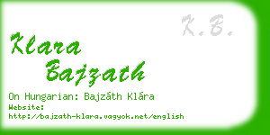 klara bajzath business card